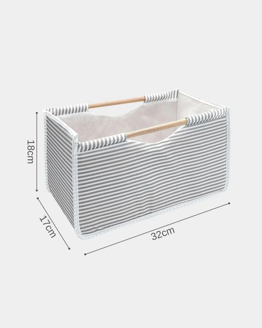 صندوق بمقبض خشبي striped | قطعتين