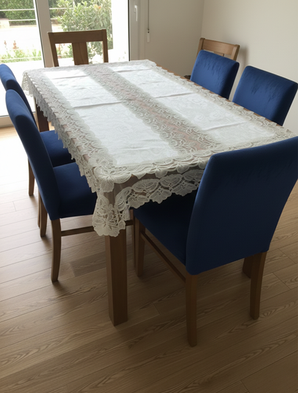 مفرش ترابيزة سفره دانتيل كلاسيكي