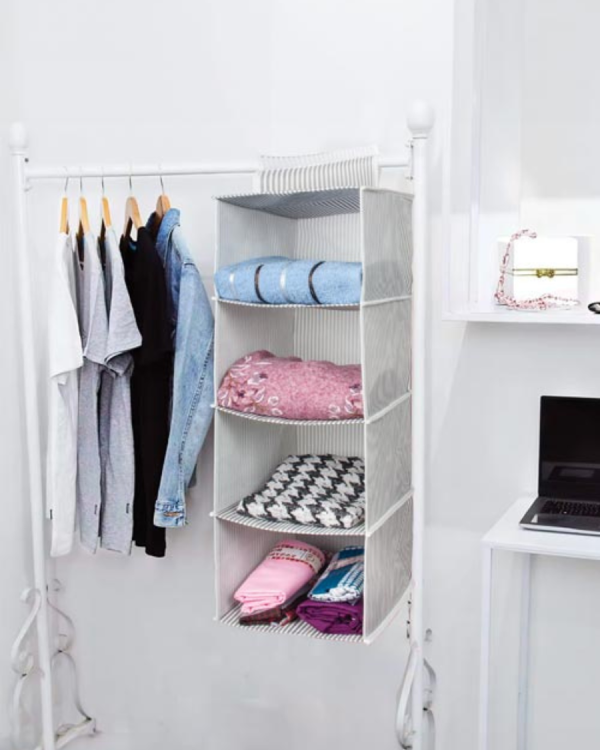 منظم دولاب معلق-4أرفف striped|عرض قطعتين